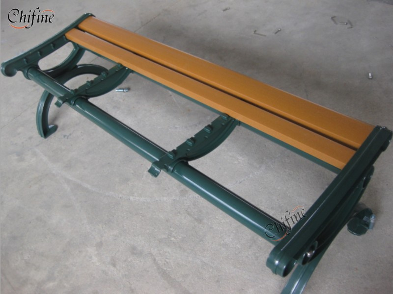 Cast Aluminum Legs Long Park Bench for Public